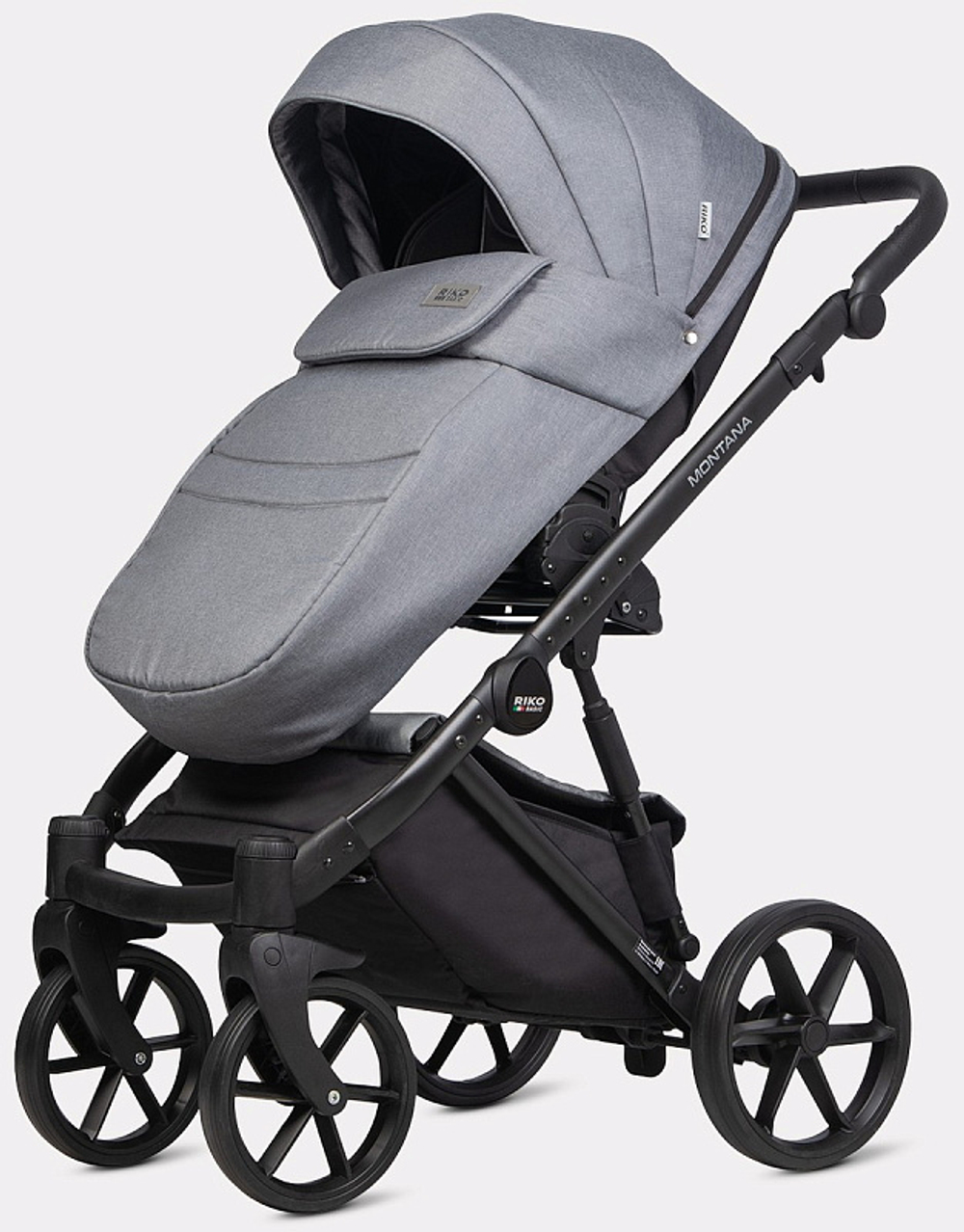 Детская коляска Riko Basic Montana 2 в 1 52 Grey (серый)