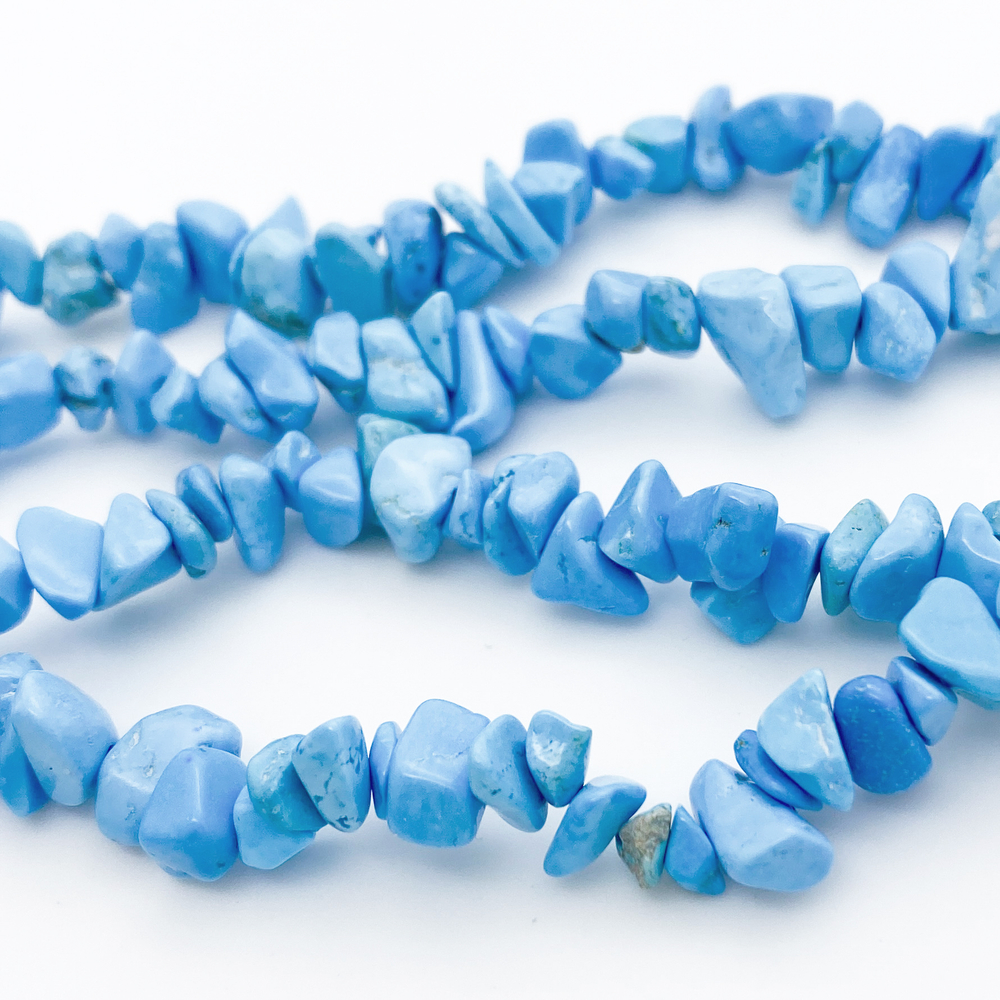 Бирюза (имитация), крошка 4-8 мм, цена за нить 38 см