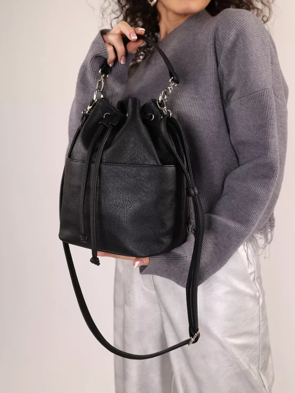 сумка через плечо тоут средняя мешок