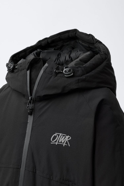 ZARA СТЕГАНАЯ КУРТКА НА МОЛНИИ, ЧЕРНЫЙ