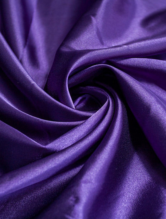 Атлас, фиолет темный, глянцевый, стрейч