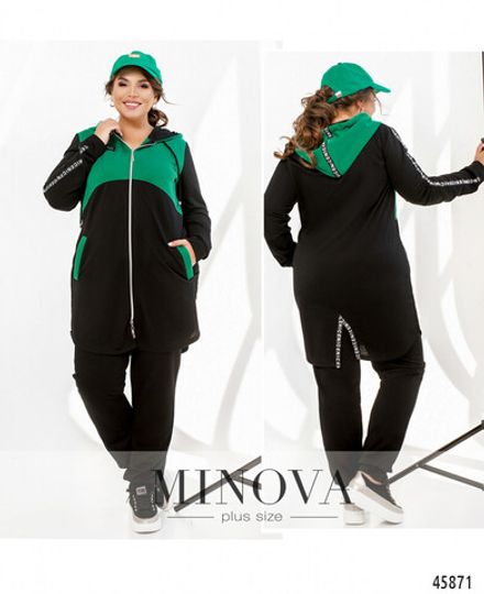 Костюм 8-315-зелёный-чёрный Minova Фото 1