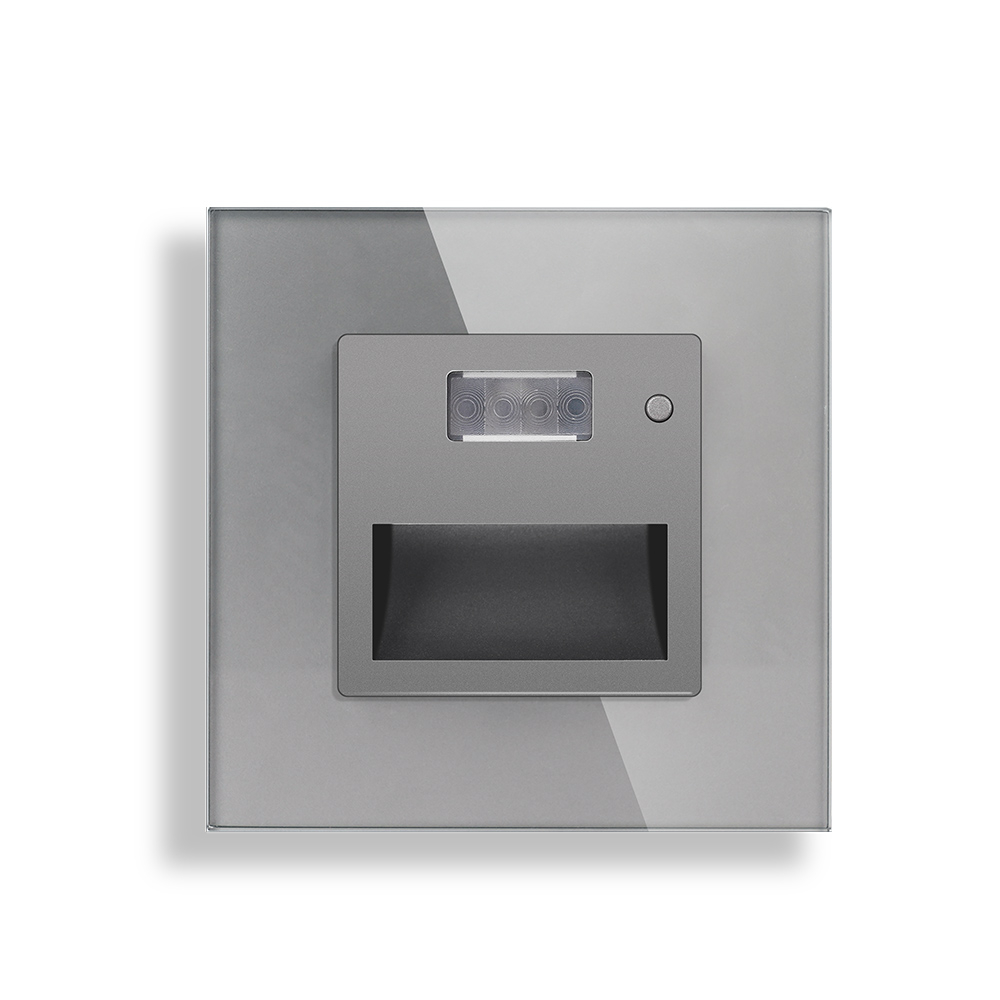 Светильник LED в рамку с дат. движения 220В 5LED СЕРЫЙ