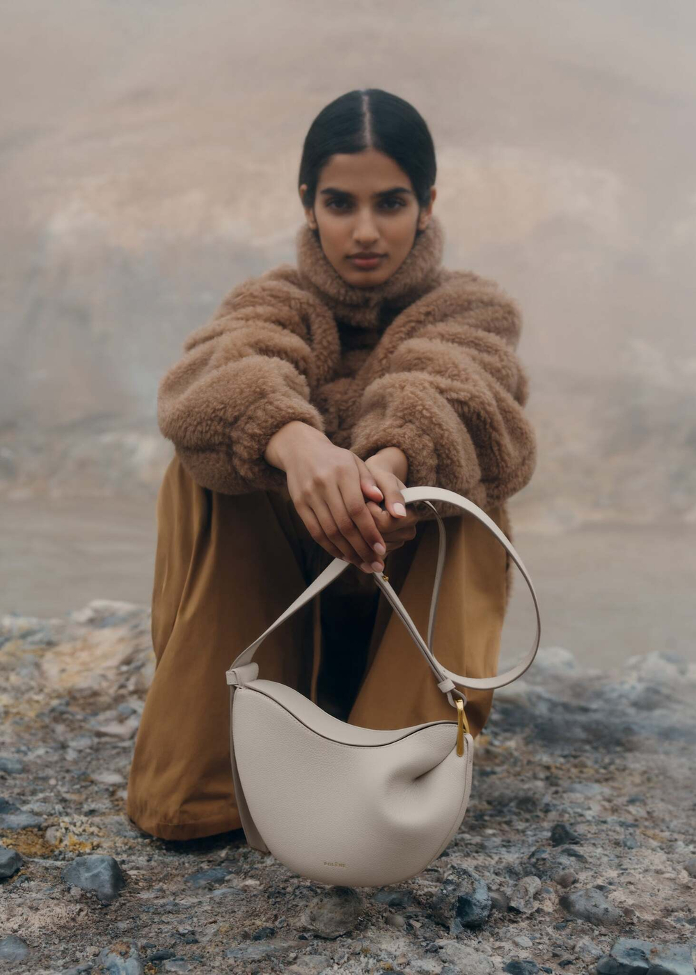 Сумка Polene Tonca EDITION CRAIE GRAINÉ