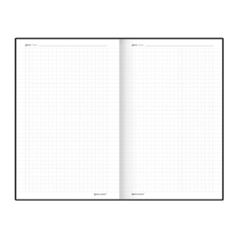 Записная книжка А5, 80л, обл. лайт, под кожу, Brauberg Personal, черный