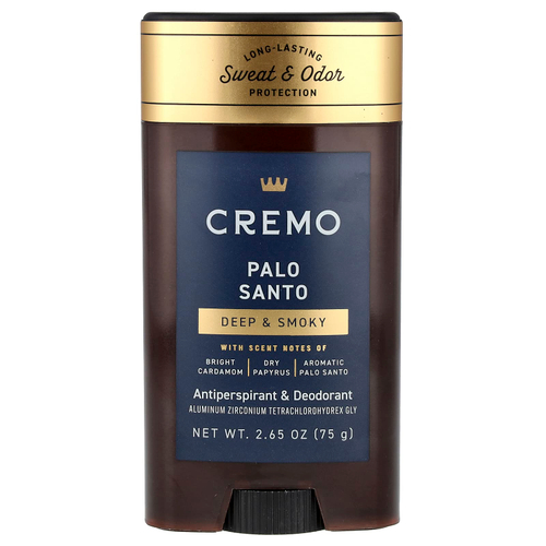 Cremo, Дезодорант и антиперспирант, пало санто, 75 г (2,65 унции)