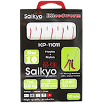 Крючки Saikyo с поводками KP-11011R №10 Blloodworm Red 10шт 50см 0.16мм 2.6кг