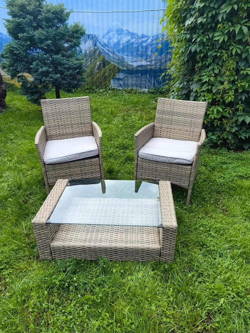 Комплект мебели Анкор Balcony Set с столиком Сантьяго greige