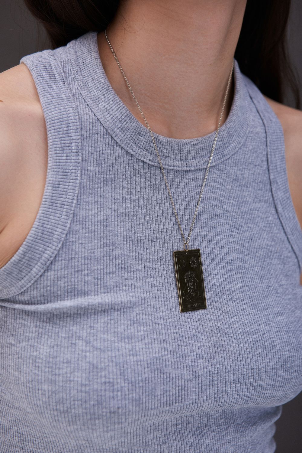 Подвеска карта таро Влюбленные большая La Lune