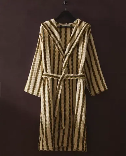 ZARA HOME ЖАККАРДОВЫЙ ХАЛАТ, ЗЕЛЕНЫЙ