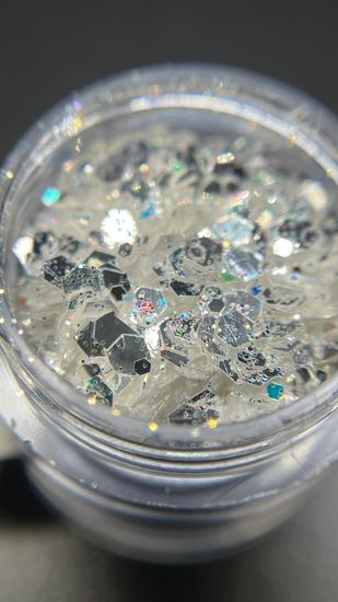 Блестки шестигранники для дизайна ногтей №14