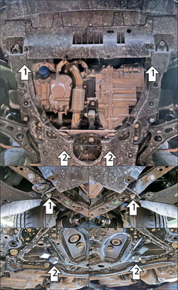 Защита стальная 2 мм Д,КПП Honda CR-V; V=1,5; 2,0 Hybrid; 4WD; АКПП; c 2022 г MOTODOR.70805