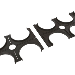 Держатель расстояния (кластер) для двустенных труб d110 мм четверной черный EKF-Plast (5.00 шт.)
