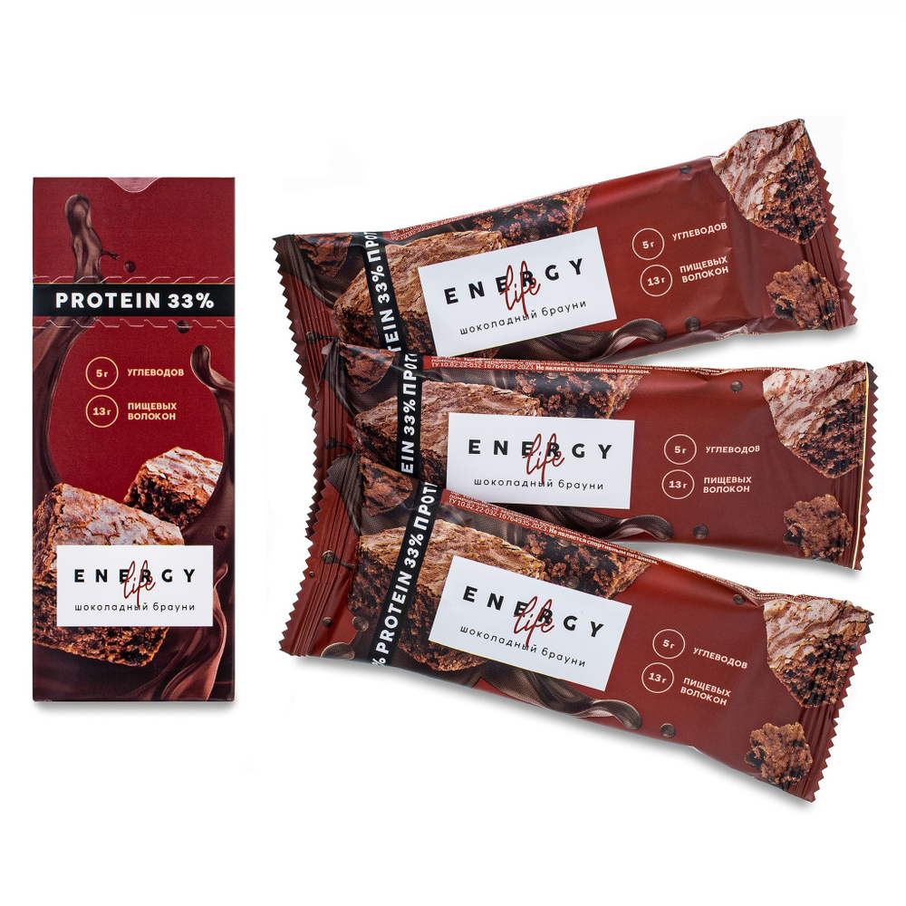 Energy Life Батончик протеиновый "Шоколадный брауни" 3шт/упак