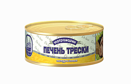 Печень трески Ультрамарин натуральная с ключом 230 гр