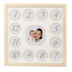 Image Art Серия Eco С22 30x30 1-ый Год Жизни, Розовый 12 фото 7x7 + 1 фото 9x9 художественное паспар | Image Art