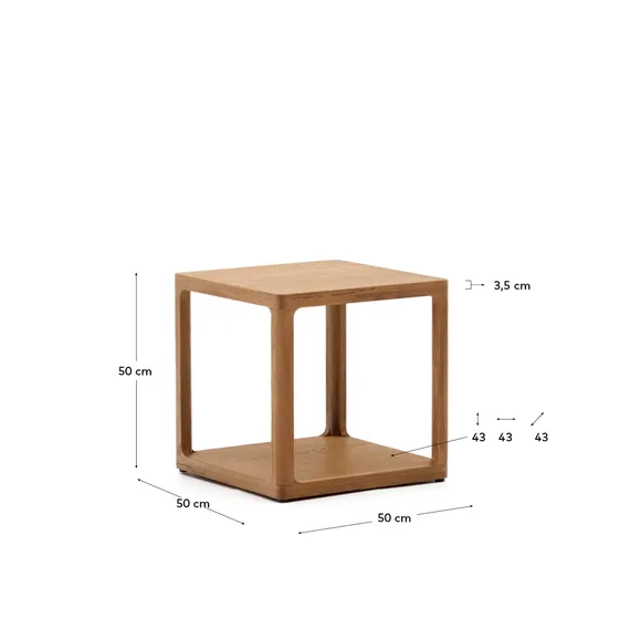 Приставной столик Maymai из массива дуба 50x50 см