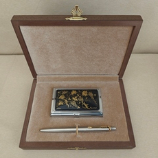 Набор подарочный "Золотой виноград" №5 с ручной росписью в футляре