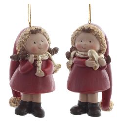 GAEM Фигурка декоративная подвесная "Девочка", L5 W5 H10 см, 2в.