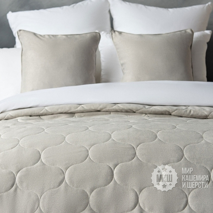 Стеганое покрывало в спальню ДОВВЕР (арт. BL02-288-08) - 230х250 см. - серое