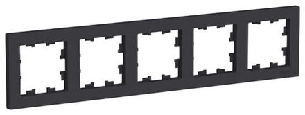 Рамка пятиместная Systeme Electric AtlasDesign Карбон универсальная