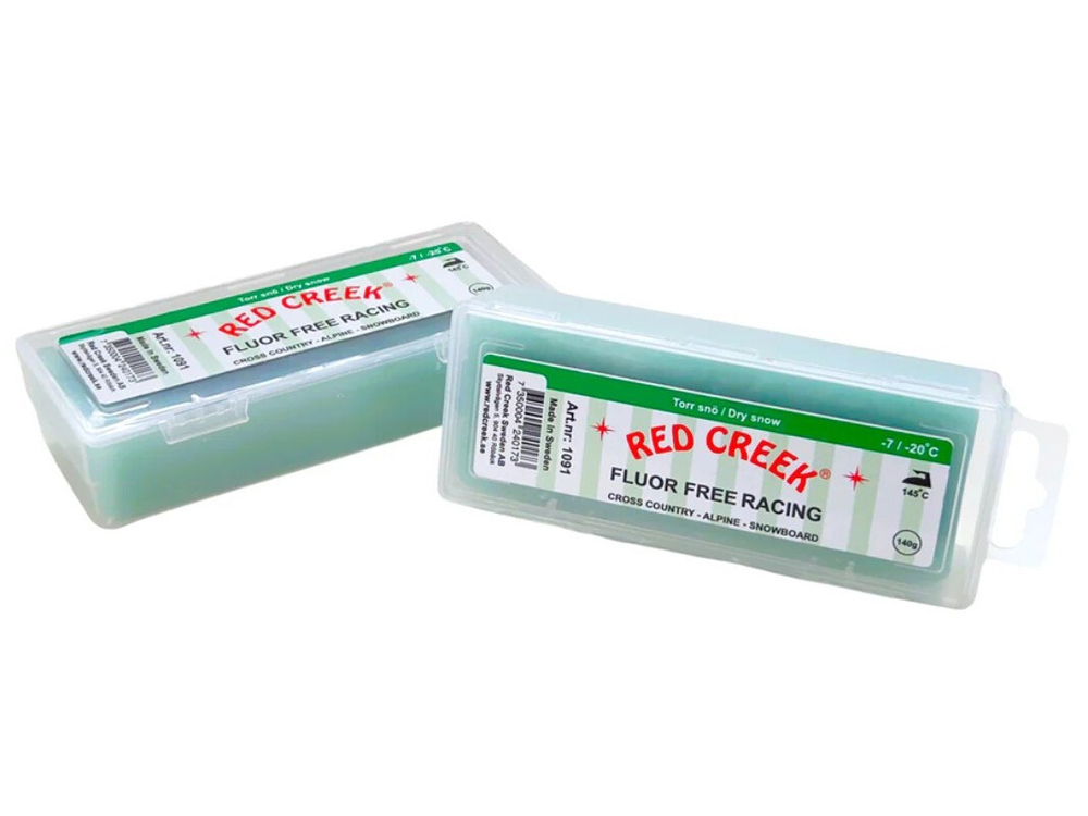 Парафин FFR RED CREEK 1091 FLUOR FREE RACING GREEN Dry Snow зел. -7°/-20°С 140г