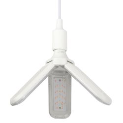 Фитолампа для растений светодиодная ЭРА FITO-24W-RB-E27-FOLD 3-х лепестковая красно-синего спектра 24 Вт Е27