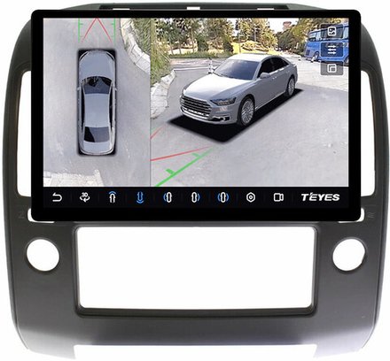Магнитола для Nissan Navara D40 2004-2014 (кондиционер) - Teyes CC3-2K-360 монитор 13" 2K QLED на Android 10, 6Гб+128Гб, CarPlay, 4G SIM-слот, 4 камеры в комплекте