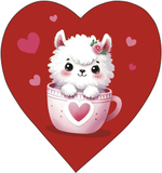 Открытка 60*60мм. "Овечка" (АртДизайн)