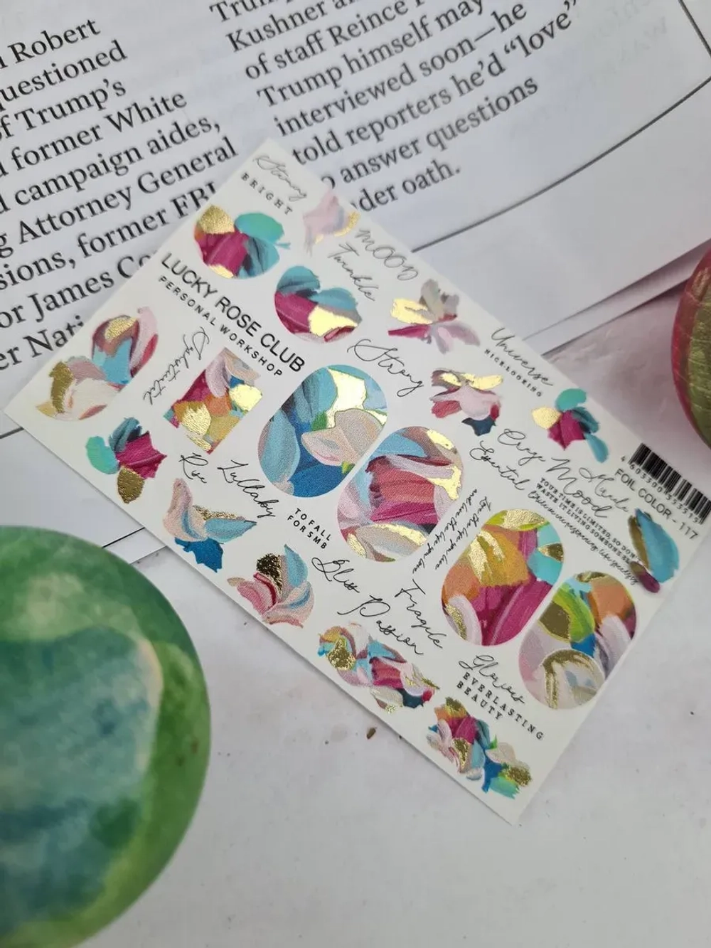 Набор слайдеры 2шт Lucky Rose. Foil 117, 118