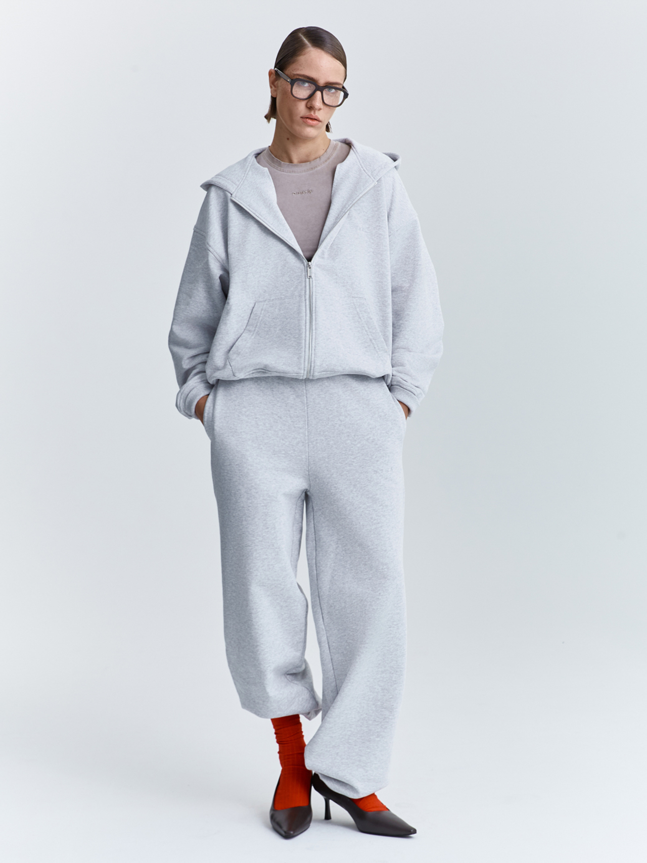 Брюки багги из футера