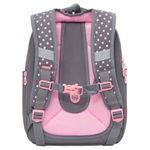 Ранец GRIZZLY анатомическая спинка, с брелоком, для девочек, "RABBIT", 36х29х18 см, RAf-292-3/2