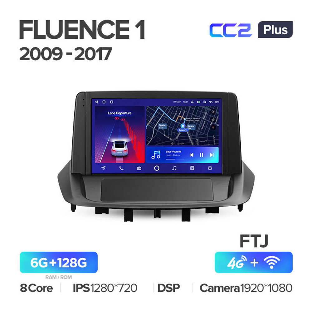 Teyes CC2 Plus 9"для Renault Fluence 1 2009-2017