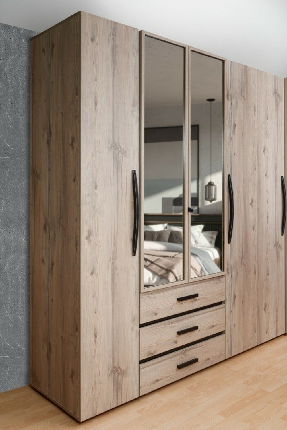 Шкаф для одежды и белья Nature 555, гаскон пайн