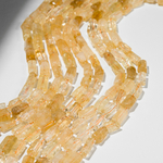 Цитрин натуральный, бочонки с гранями, 10-14*6-8мм