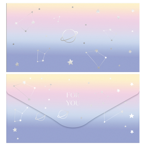 Конверт для денег MESHU "Universe" 85*164мм, матовая ламинация, фольга