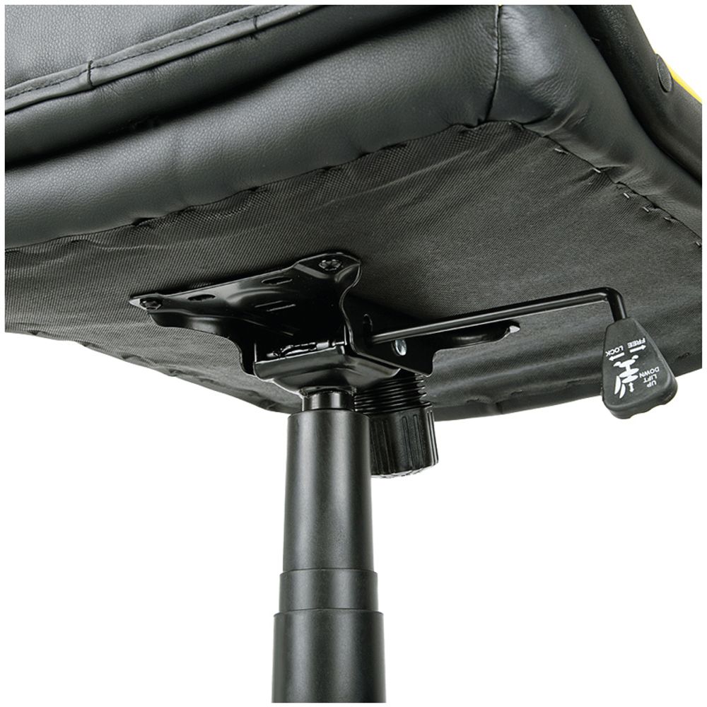 Кресло игровое Helmi HL-S08 "Rally", экокожа черная/серая/желтая