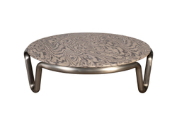 Стол журнальный круглый 110х32см Garda Decor серый