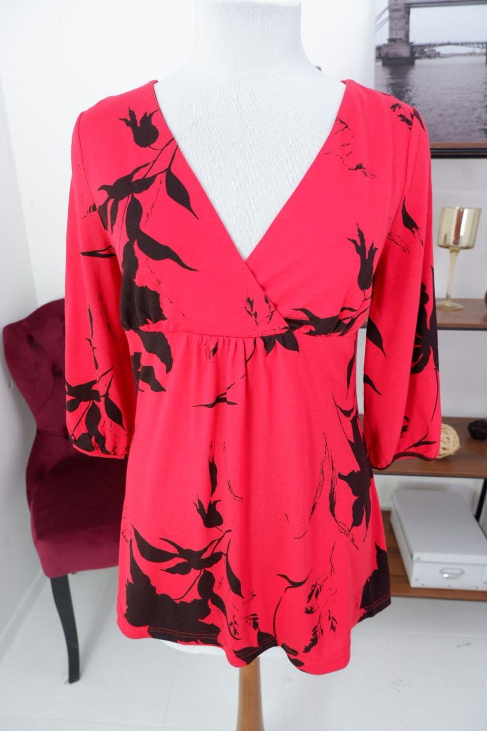 Блузка-туника Oggi яркая 44 размер