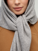 Оренбургский платок-косынка К820-03 серый