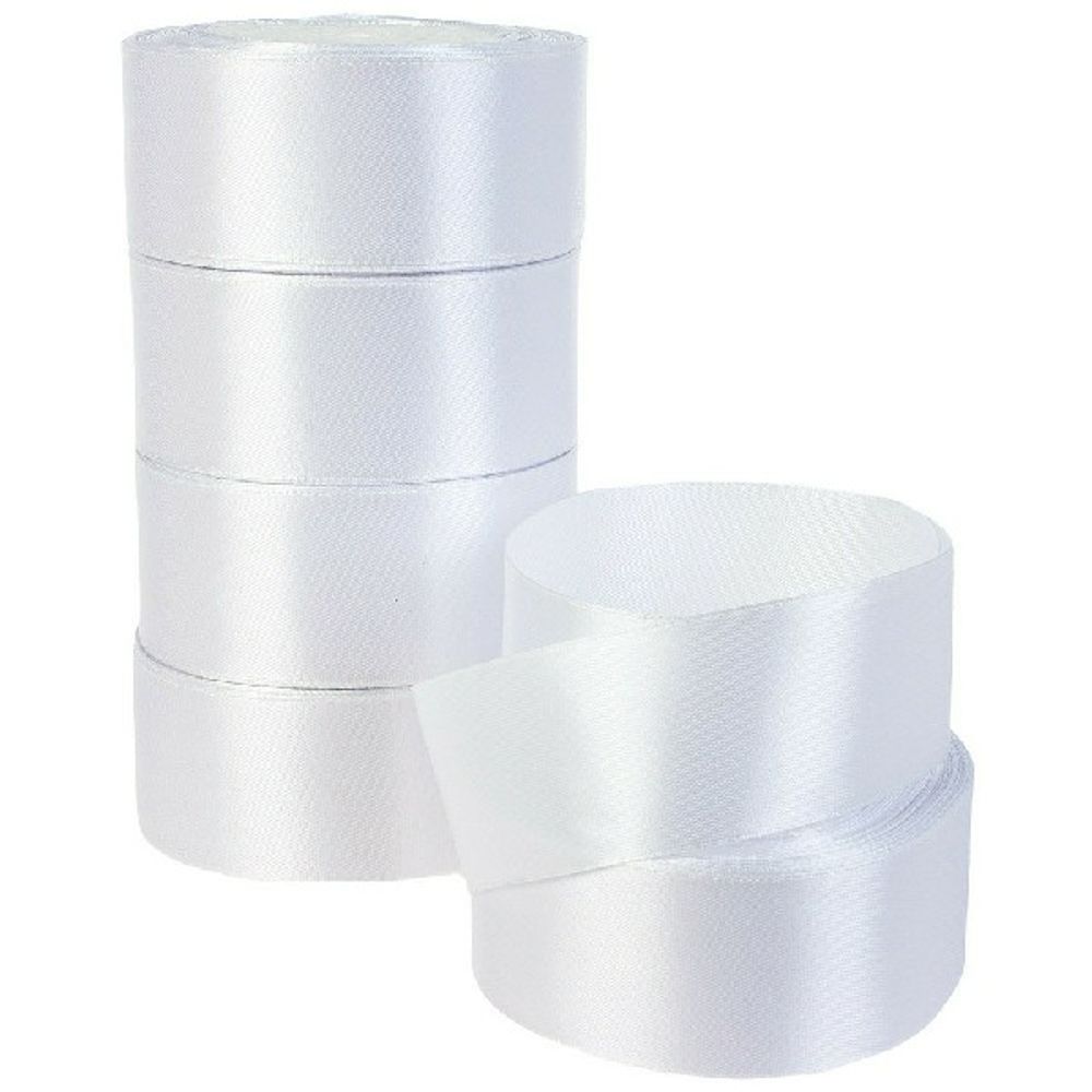 Лента атлас 3.8см*22.85м БЕЛАЯ