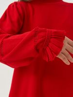 Платье для девочки с длинным рукавом AT1039 красный