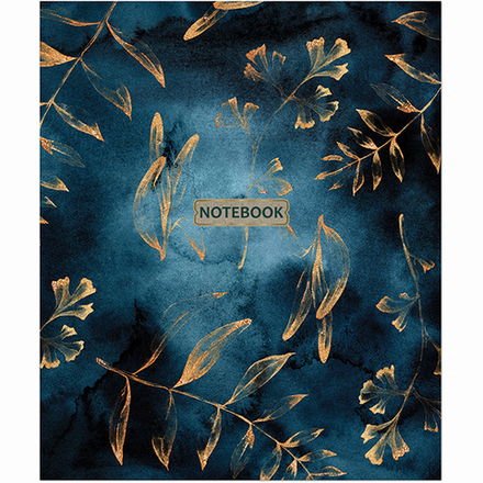 НОВИНКА! ТЕТРАДЬ ОБЩАЯ 96 ЛИСТОВ НА СКРЕПКЕ “Gold Floral Pattern”