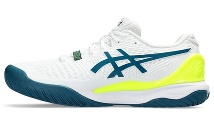 Мужские кроссовки теннисные Asics Gel-Resolution 9 - white/restful teal