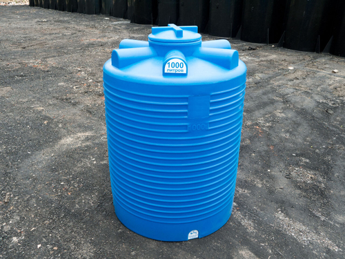 Вертикальная цилиндрическая ёмкость Евролос ВЦЕ 1000 1 000 л. вертикальная (1058x1058x1520см;35кг;Синий) - арт.456161