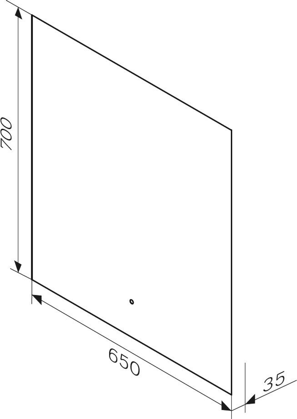 Зеркало с интерьерной Led подсветкой, 65 см AM.PM X-Joy M85MOX10651S Серебристый