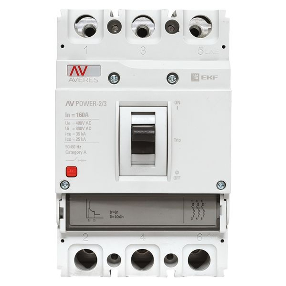 Выключатель автоматический в литом корпусе AV-POWER-2/3 160А 35кА TR EKF (8.00 шт.)