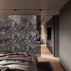 Деревянная мозаика для стен Wood Mosaic Вира эбен