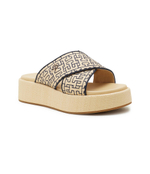 Шлепанцы TH MONO RAFIA Tommy Hilfiger - бежевый(FW0FW07895)