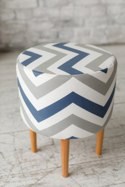 Пуф Лекко Скандинавия Сине-Серый